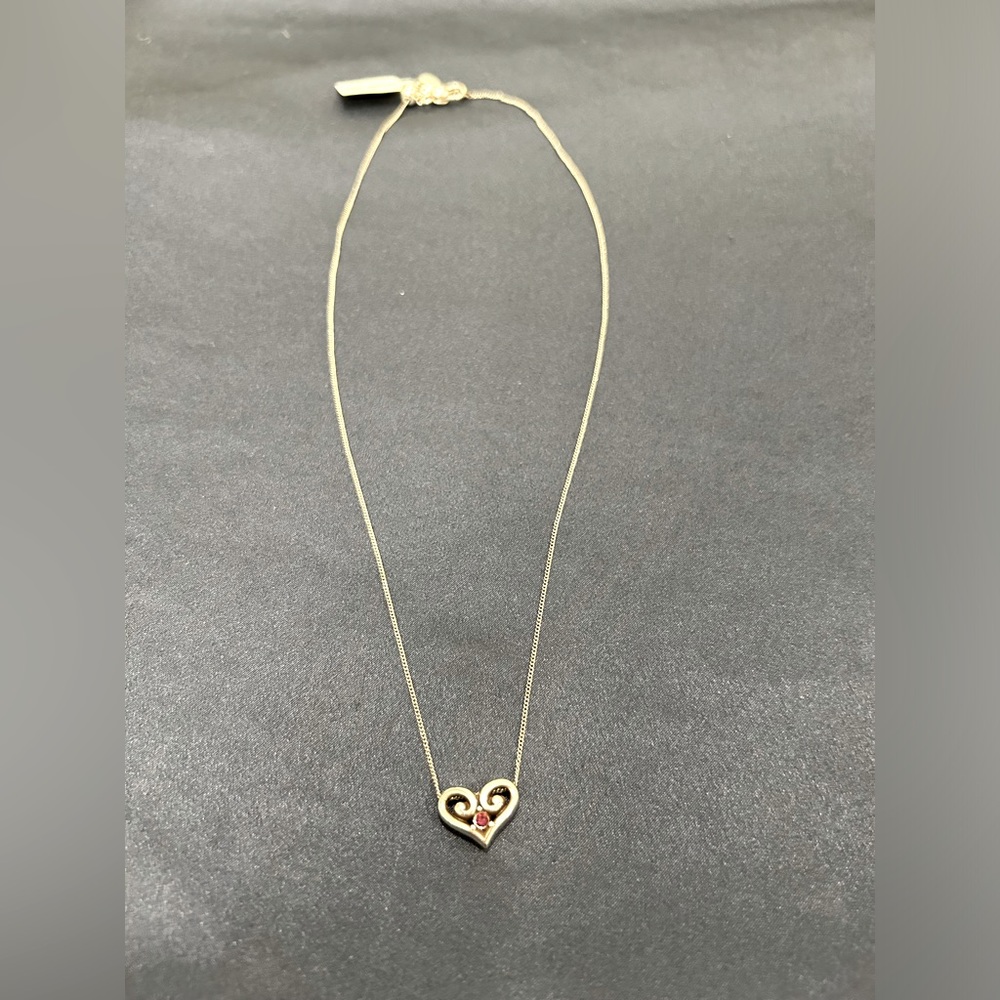 NWT Brighton Alcazar Garnet & Silver Necklace